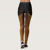 Golden und Black Stack Gold Coins Glam Leggings (Rückseite)