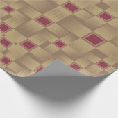 Golden und Burgundy Geometric Muster Weave Geschenkpapier (Ecke)