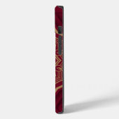 Golden und Crimson Arabesque Style Mandala Case-Mate iPhone Hülle (Rückseite / Links)