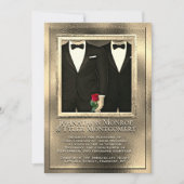 Golden und Gay Wedding Einladung (Vorderseite)