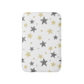 Golden und Grau Stars Badematte (Vorderseite Vertikal)