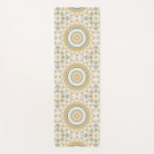 Golden und Green Geometric Mandala Pattern Yogamatte (Vorderseite)
