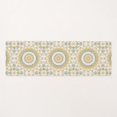 Golden und Green Geometric Mandala Pattern Yogamatte (Vorderseite (Horizontal))