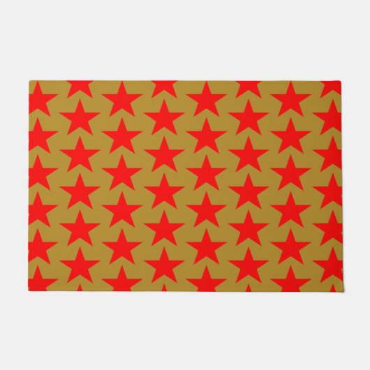 Golden und Red Star Muster Fußmatte (Vorderseite)