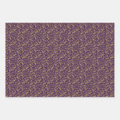 Golden und Royal Lila Scroll Geschenkpapier Set (Vorderseite 3)