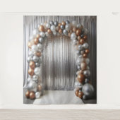 Golden und Silver Balloon Arch Hanging Wandteppich (Vorderseite)