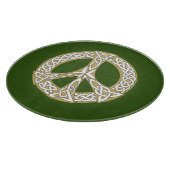 Golden und White Celtic Peace Sign Schneidebrett (Ecke)