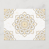Golden und White Elegante Postkarte (Vorderseite)