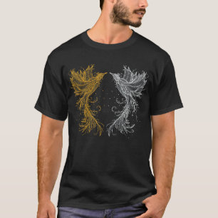 Golden und White Phoenix T - Shirt