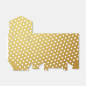 Golden und White Polka Dot Pattern Fevor Box Geschenkschachtel (Ungefaltet)