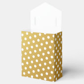 Golden und White Polka Dot Pattern Fevor Box Geschenkschachtel (Geöffnet)