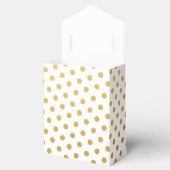 Golden und White Polka Dot Pattern Fevor Box Geschenkschachtel (Geöffnet)
