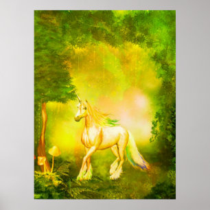 Golden Unicorn Poster