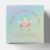 Golden Unicorn Regenbogen Danke Cupcake Box Geschenkschachtel (Oben)