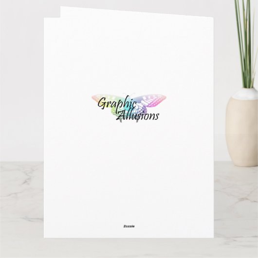 Golden Unicorn Regenbogen Glitzern am Lila Geburts Karte (Rückseite)