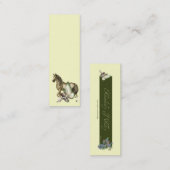 Golden Unicorn & Shy Fairy Lesezeichen Mini Visitenkarte (Vorne/Hinten)