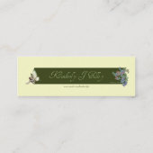 Golden Unicorn & Shy Fairy Lesezeichen Mini Visitenkarte (Rückseite)