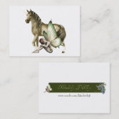 Golden Unicorn & Shy Fairy Mini Print Visitenkarte (Vorne/Hinten)