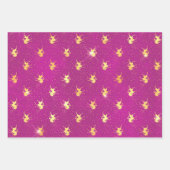 Golden Unicorn Sparkle Pattern on Purple & Pink Geschenkpapier Set (Vorderseite 2)