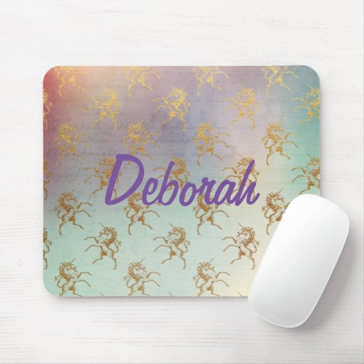 Golden Unicorns Mousepad (Mit Mouse)