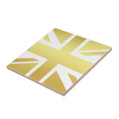 Golden Union Jack British Flag Ceramic Tile Fliese (Seite)