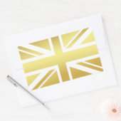 Golden Union Jack British Flag Rechteckiger Aufkleber (Umschlag)