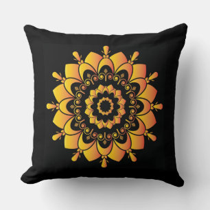 Golden Unique Mandala Design Kissen
