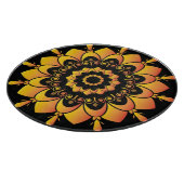 Golden Unique Mandala Design Schneidebrett (Ecke)