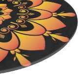 Golden Unique Mandala Design Schneidebrett (Ecke)