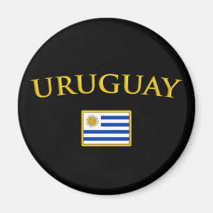 Golden Uruguay Magnet