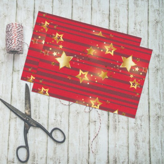 Golden US Flagge Frohe Weihnachten Seidenpapier