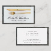 Golden Utensils | Kulinarisch Visitenkarte (Vorne/Hinten)