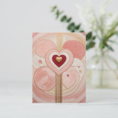 Golden Valentine Feiertagspostkarte (Stehend Vorderseite)