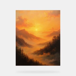 Golden Valley Sunrise Acrylschild