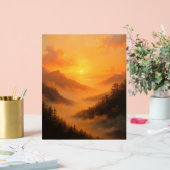 Golden Valley Sunrise Acrylschild (Hochzeit)