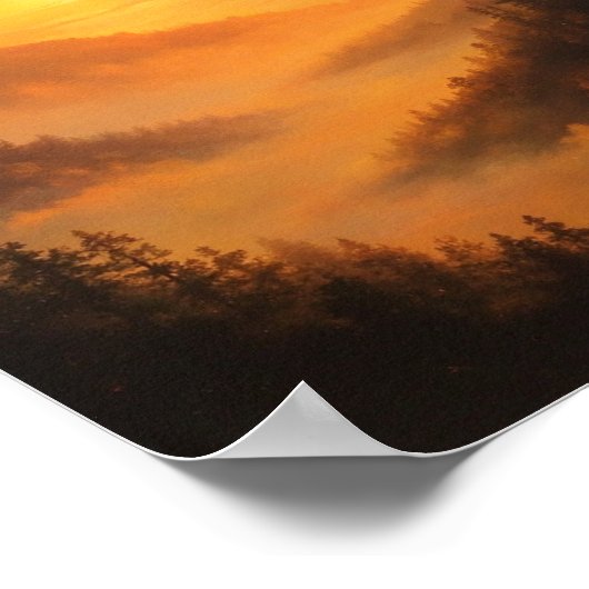 Golden Valley Sunrise Poster (Ecke)