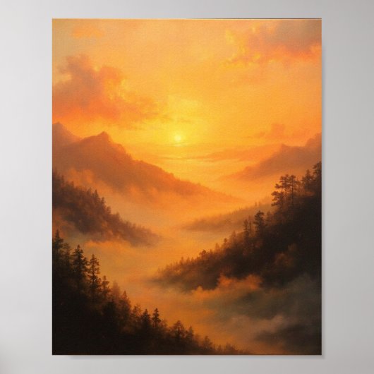 Golden Valley Sunrise Poster (Vorne)