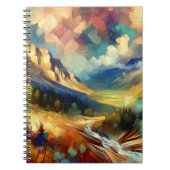 Golden Valley Sunset Landscape Notebook Notizblock (Vorderseite)