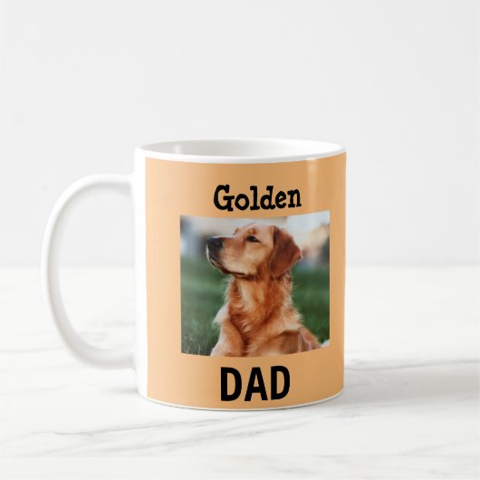 Golden Vater Hund Vater Golden Retriever Kaffeetasse (Links)