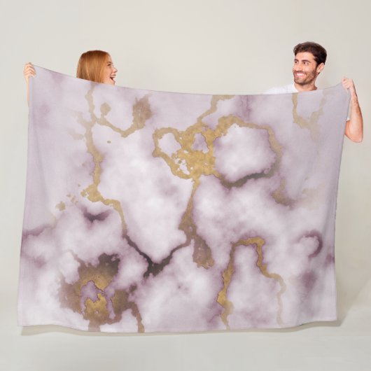 Golden Vein Marble Blush Aura Fleece Blanket (Beispiel)