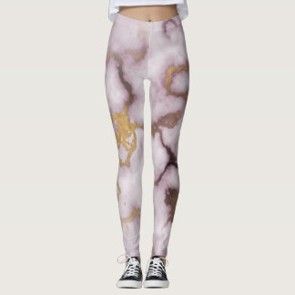 Golden Vein Marble Blush Aura Leggings