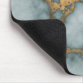 Golden Vein Marble Ocean Mist Mauspad (Ecke)