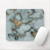 Golden Vein Marble Ocean Mist Mauspad (Mit Mouse)
