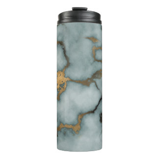 Golden Vein Marble  Ocean Mist Thermal Tumbler Thermosbecher