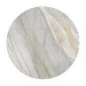 Golden Veined Carrara Marble Texture Schneidebrett (Vorderseite)
