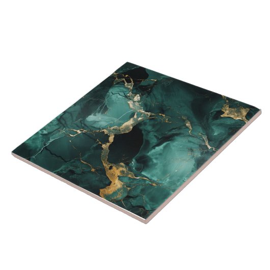 Golden Veined Deep Sea Tile Fliese (Seite)