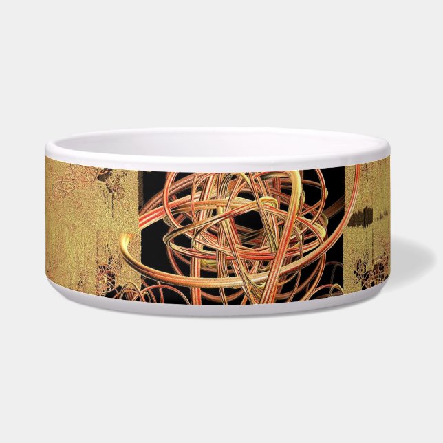 Golden Veranglement Keramik Pet Bowl Napf (Links)