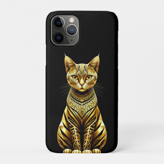 Golden Verziert Cat Illustration Case-Mate iPhone Hülle (Rückseite)