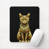 Golden Verziert Cat Illustration Mousepad (Mit Mouse)