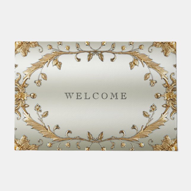Golden Verziert Doormat Fußmatte (Vorderseite)